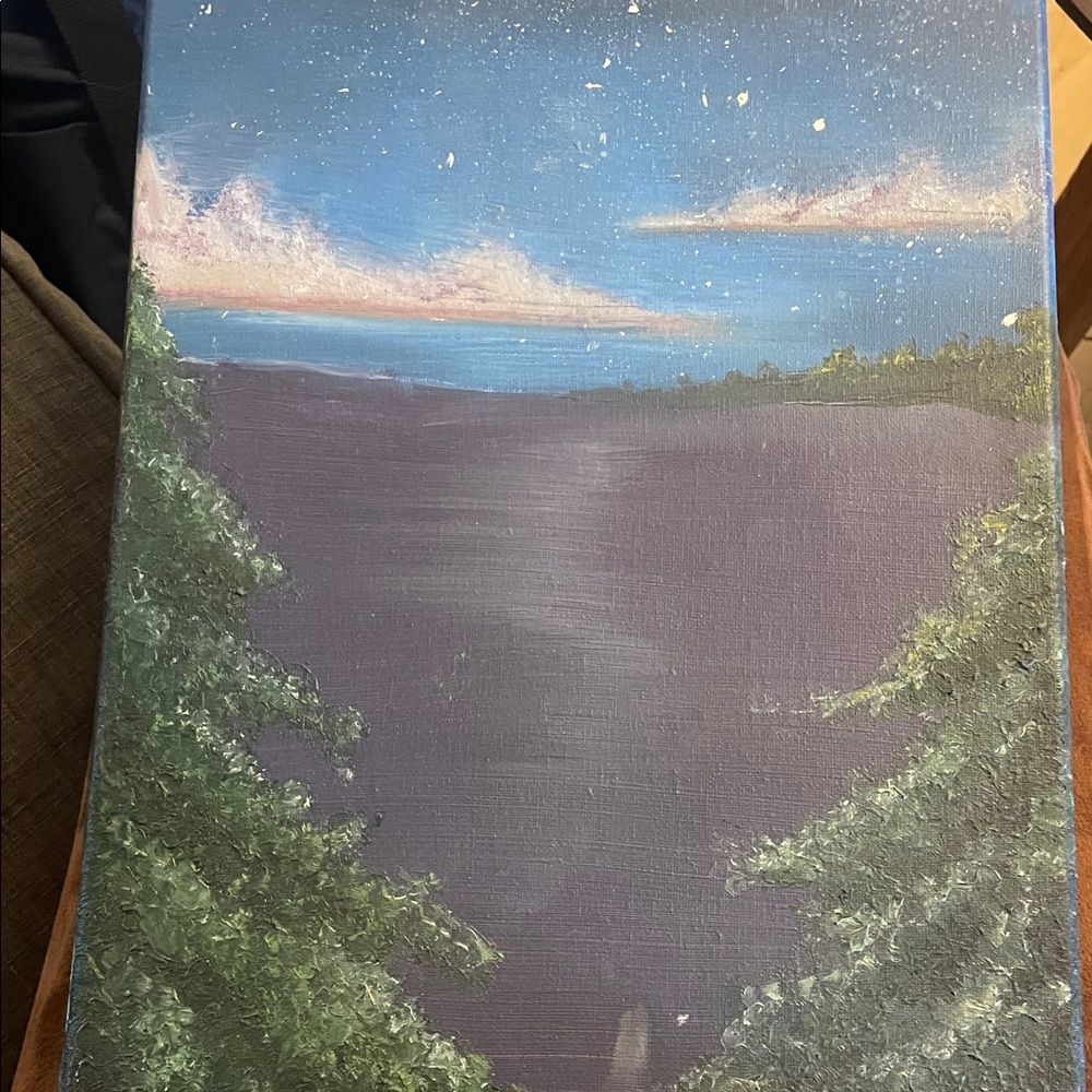 Serene Landscape Canvas Art - Blue and Green